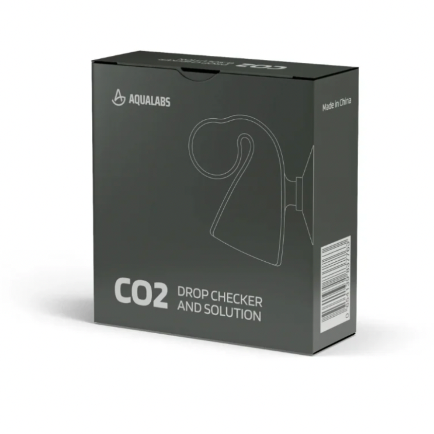 Aqualabs CO2 Drop Checker and Solution packaging on a white background