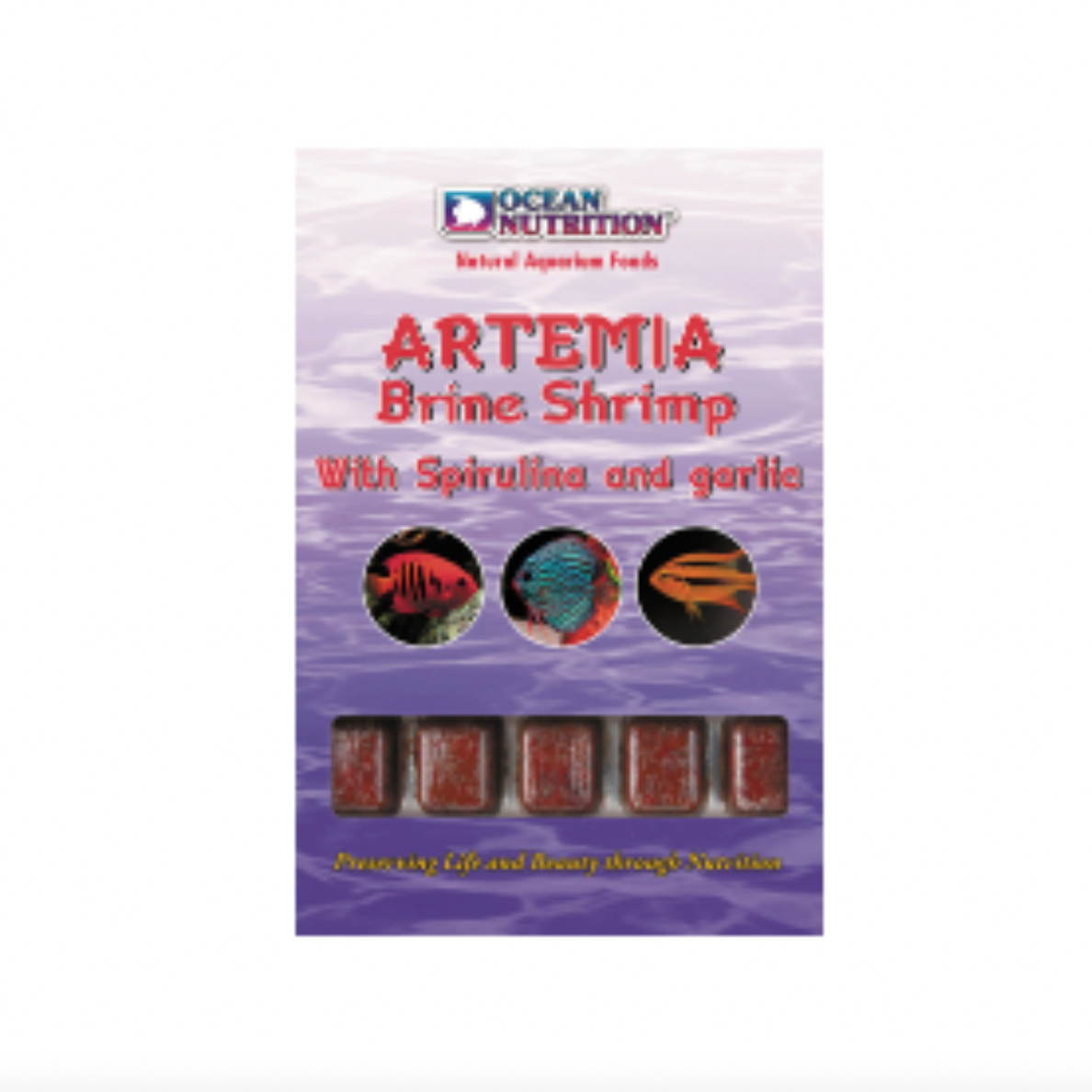 Ocean Nutrition - Frozen Artemia Brine Shrimp with Spirulina & Garlic