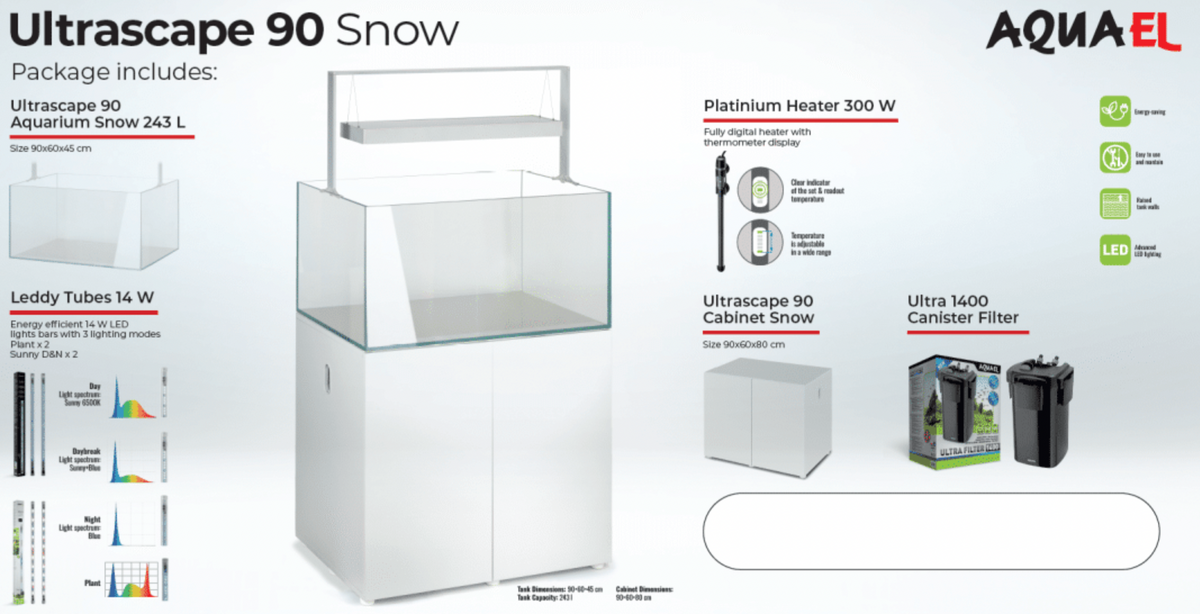 Aquael Ultrascape Snow Package
