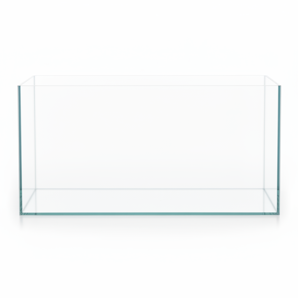 White rectangular Aquarium on a white background