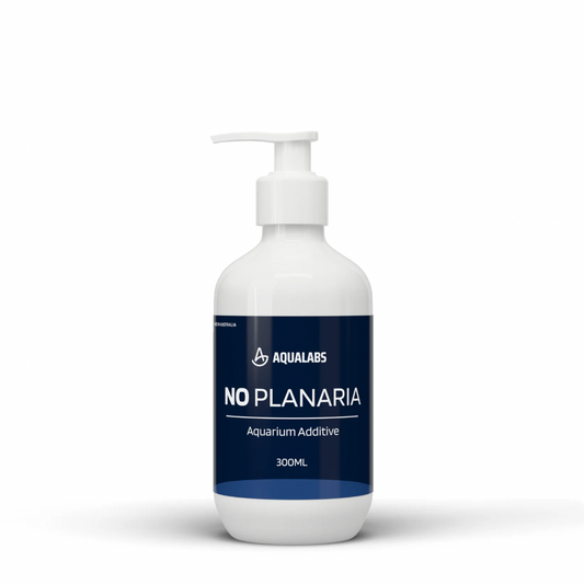 White Bottle of No planaria with blue label
