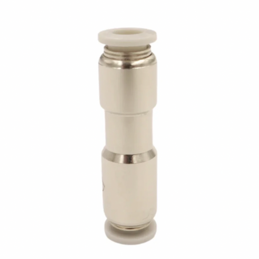 Metal fitting on a white background