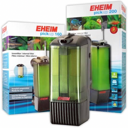 Eheim aquarium filter with packaging on a white background