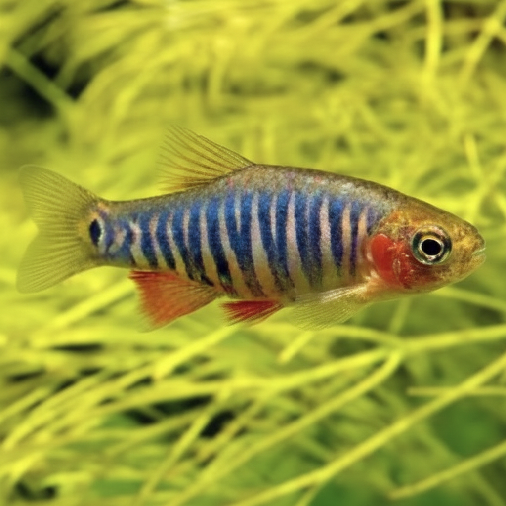Emerald Dwarf Rasbora male in full colour