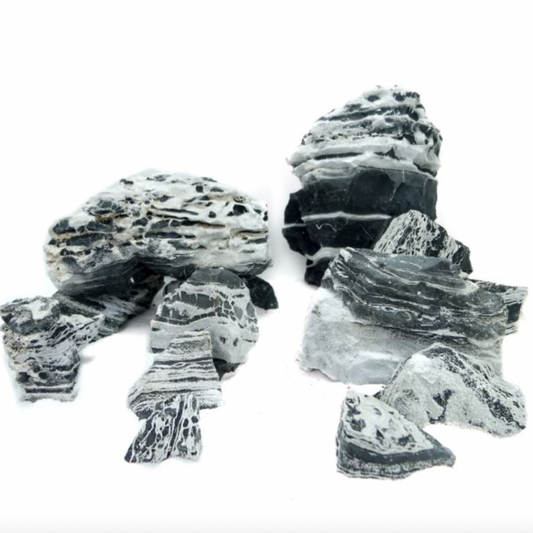 WYLD Scapes - Black and White Layer Rock per 100g