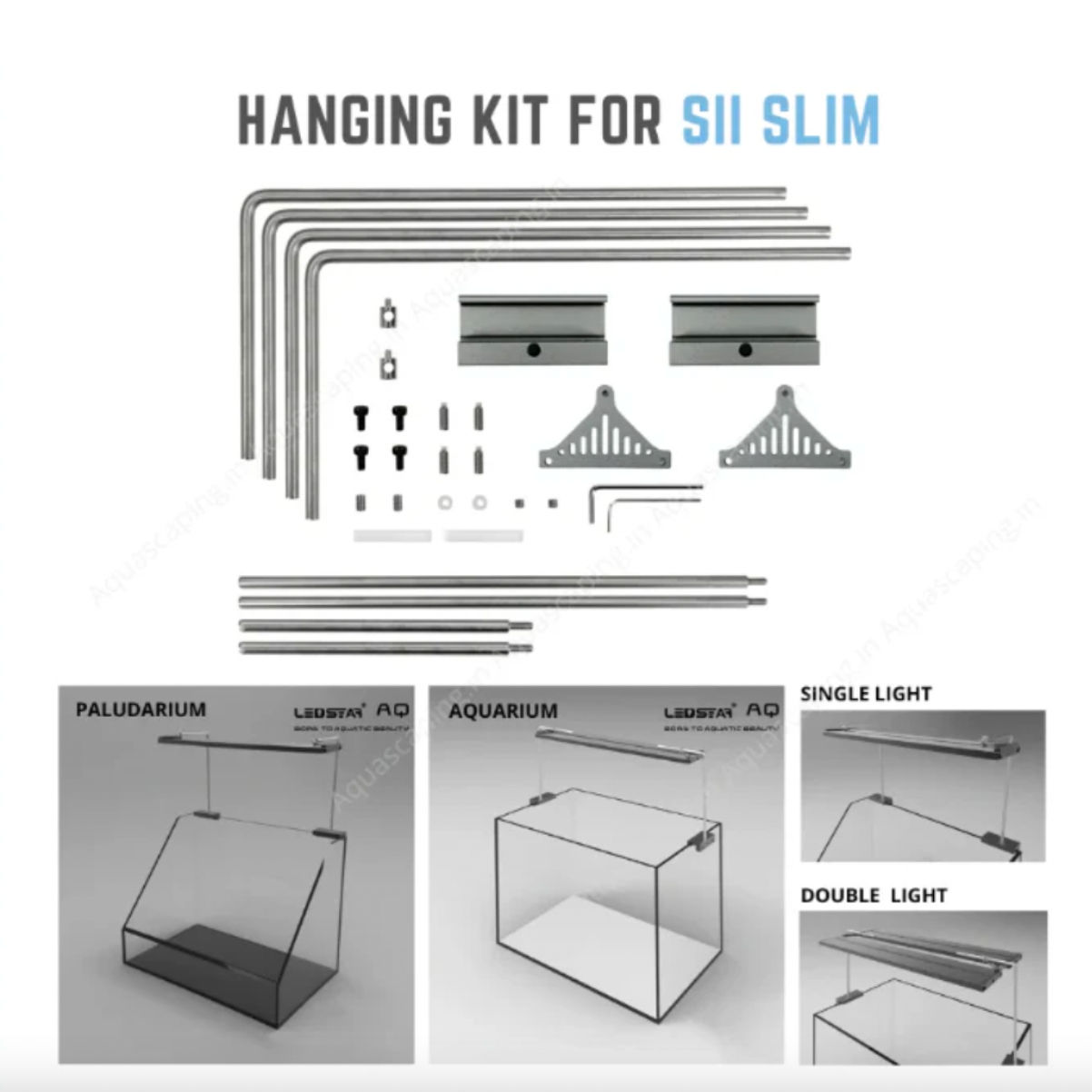 LEDSTAR Slim & Smart Light Hanging Kit with Mounting Arms
