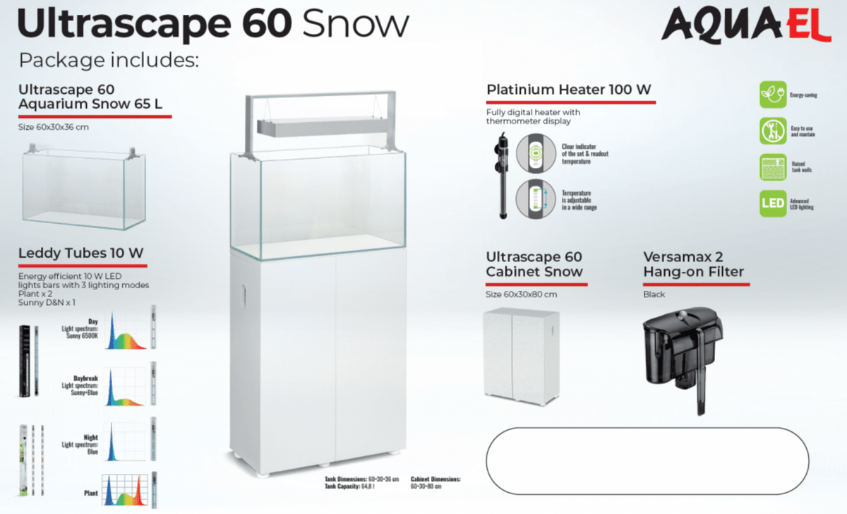 Aquael Ultrascape Snow Package