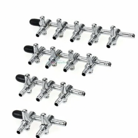 Stainless steel aquarium air valves.